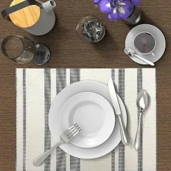 Food Network™ Table Linens*Food Network Farmstead Stripe Woven Placemat 4-Pk.
