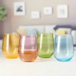 Food Network™ Drinkware & Glassware*Food Network Kalindi 4-Pc. Stemless Wine Glass Set