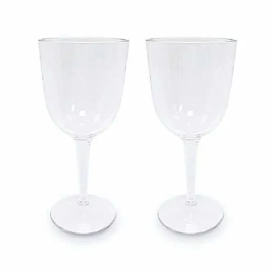 Food Network™ Drinkware & Glassware*Food Network 2-Pc. Clear Textured Acrylic Wine Glass Set