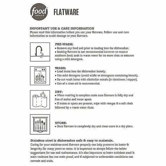 Food Network™ Flatware*Food Network 4-Pc. Flat Iron Dinner Fork Set