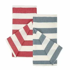 Food Network™ Kitchen Linens*Food Network Red & Blue Stripe Flour Sack Kitchen Towel 2-Pk.