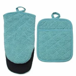 Food Network™ Kitchen Linens*Food Network Terry Neoprene Oven Mitt & Pot Holder Set