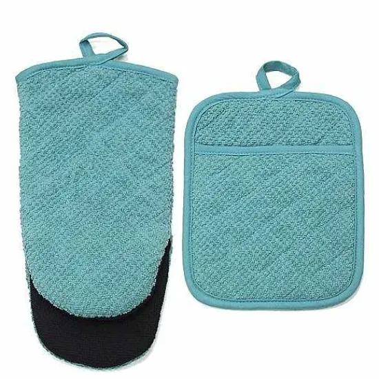 Food Network™ Kitchen Linens*Food Network Terry Neoprene Oven Mitt & Pot Holder Set