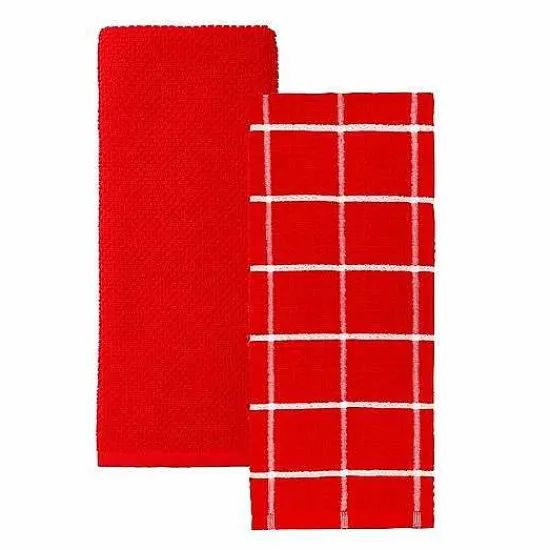 Food Network™ Kitchen Linens*Food Network Windowpane Grid Kitchen Towel 2-Pk.